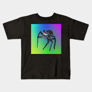 Jumping Spider Drawing V10 (Glitch) Kids T-Shirt